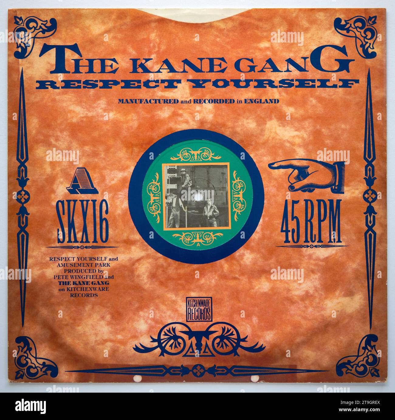 Picture cover of the 12 inch single version of Respect Yourself by The Kane Gang, which was released in 1984 Stock Photo