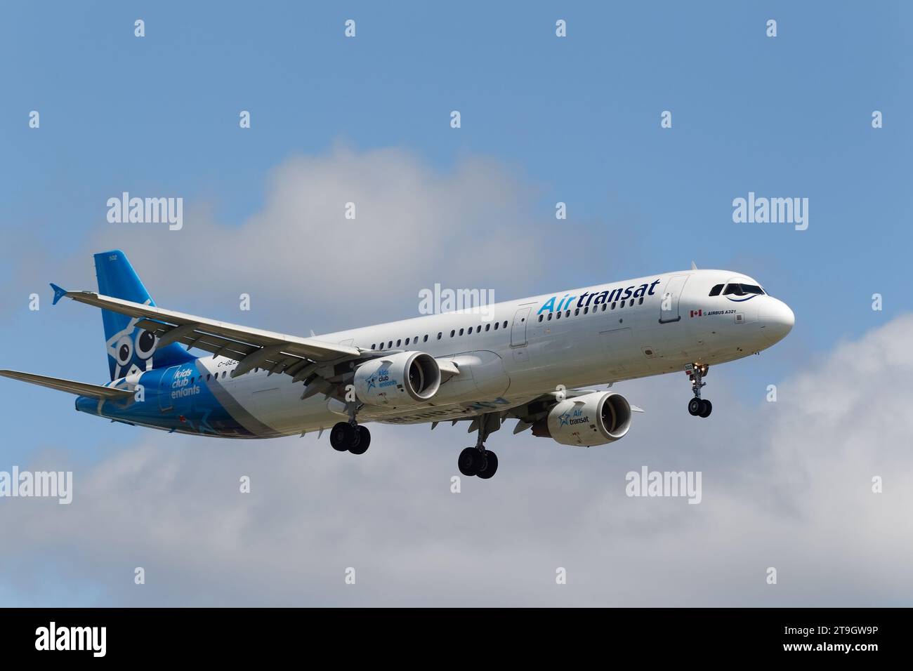 Air Transat Airbus A321. Montreal,Quebec,Canada Stock Photo