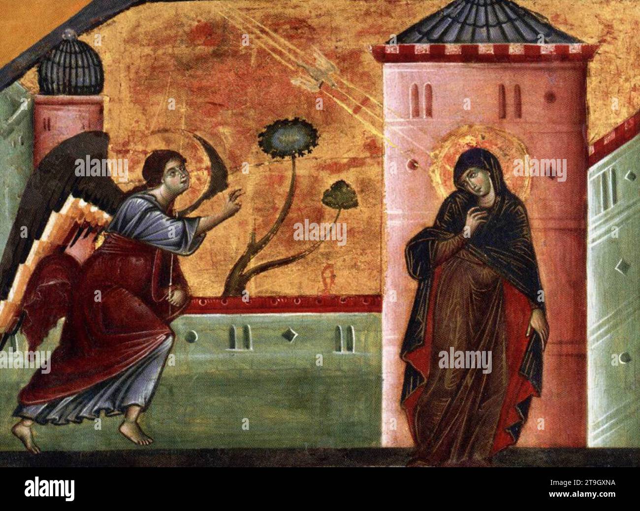 Annunciation 1270s by Guido Da Siena Stock Photo