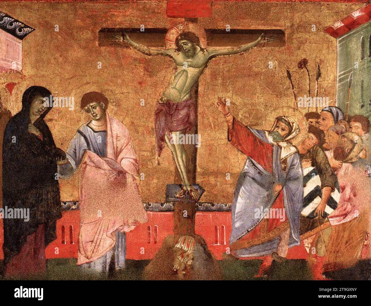 Crucifixion 1270s by Guido Da Siena Stock Photo
