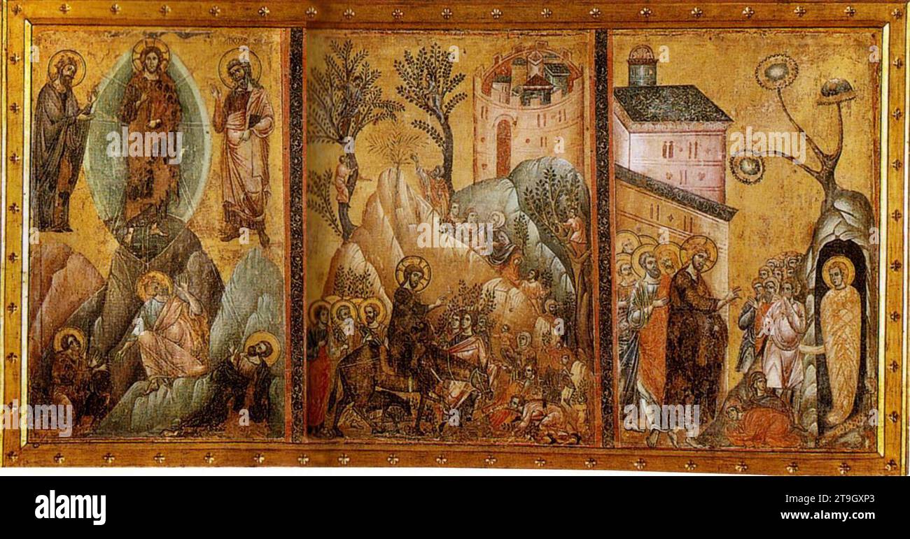 Altarpiece 1270s by Guido Da Siena Stock Photo