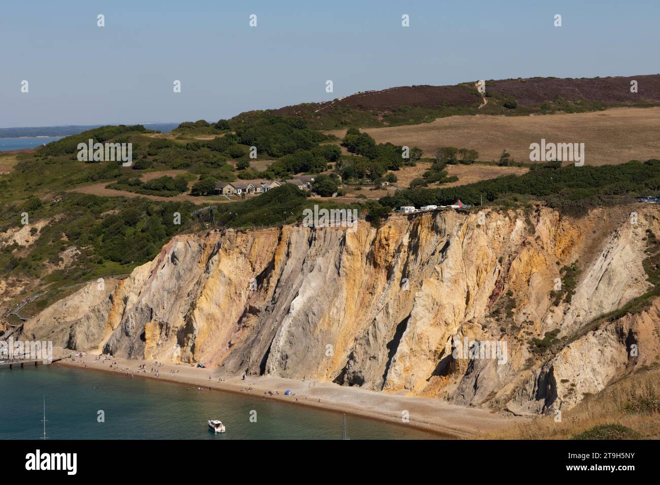 Alum Bay cliffs on the Isle of Wight, England Stock Photo