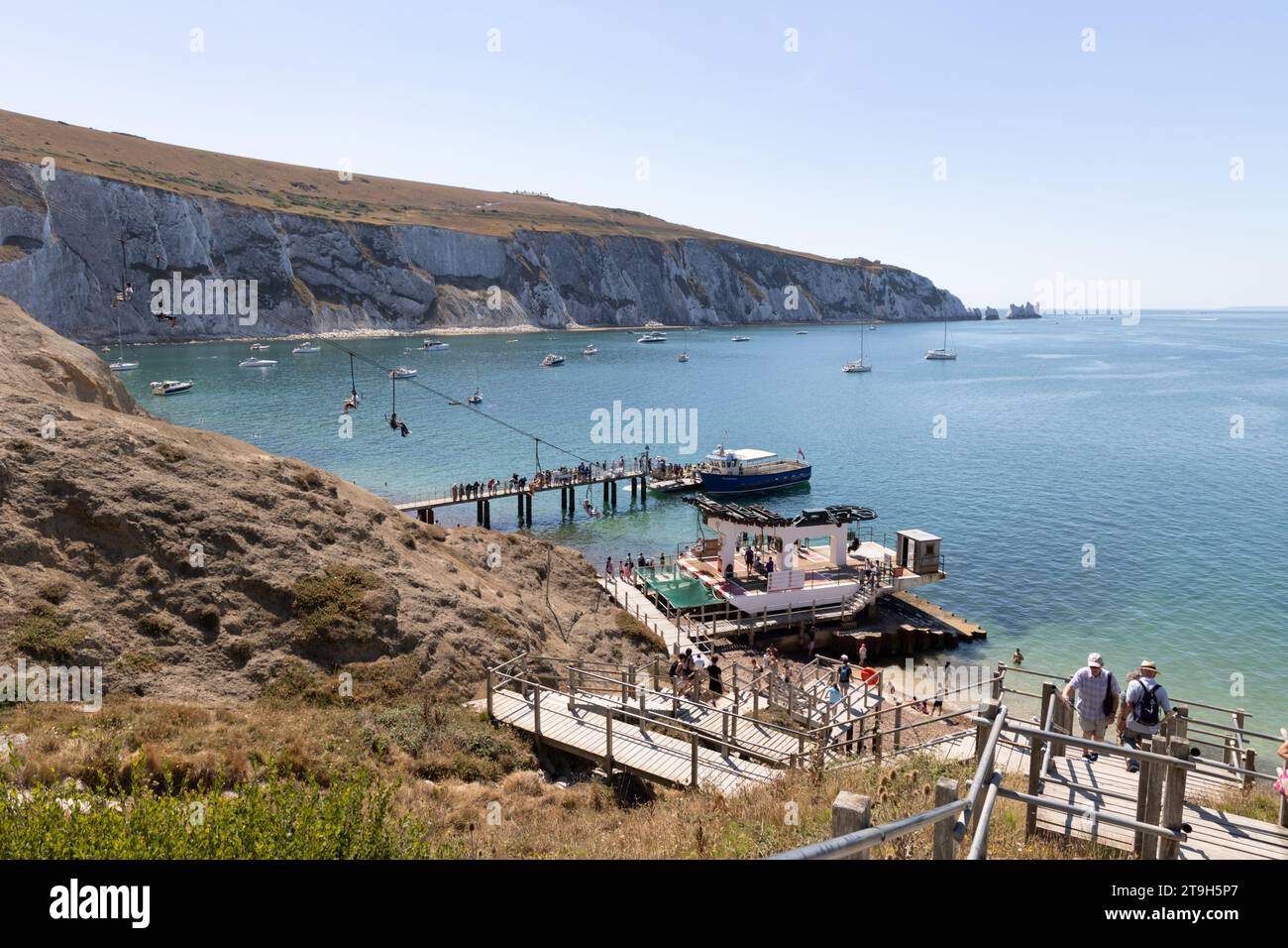 Alum Bay on the Isle of Wight, England Stock Photo