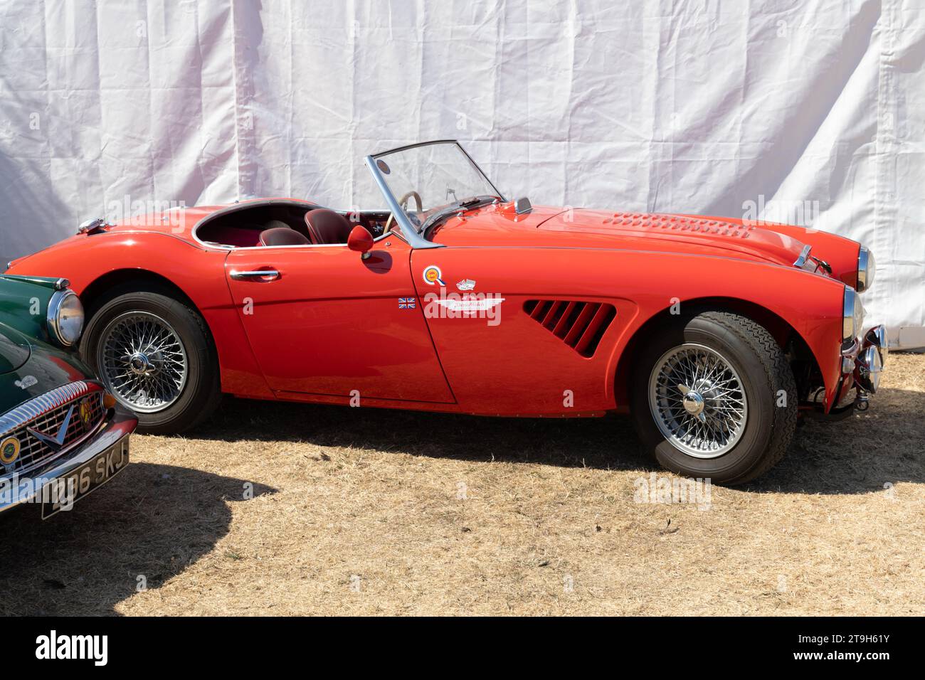 Austin Healey 3000 at a classic car meet in Yarmouth on the Isle of Wight, England Stock Photo