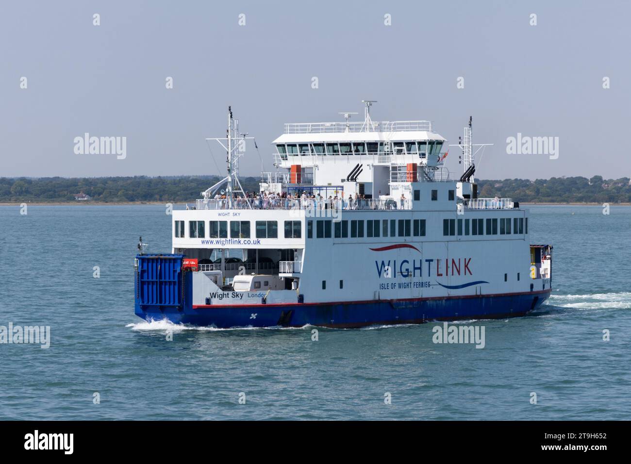 Isle of Wight Ferry crossing The Solent Stock Photo - Alamy