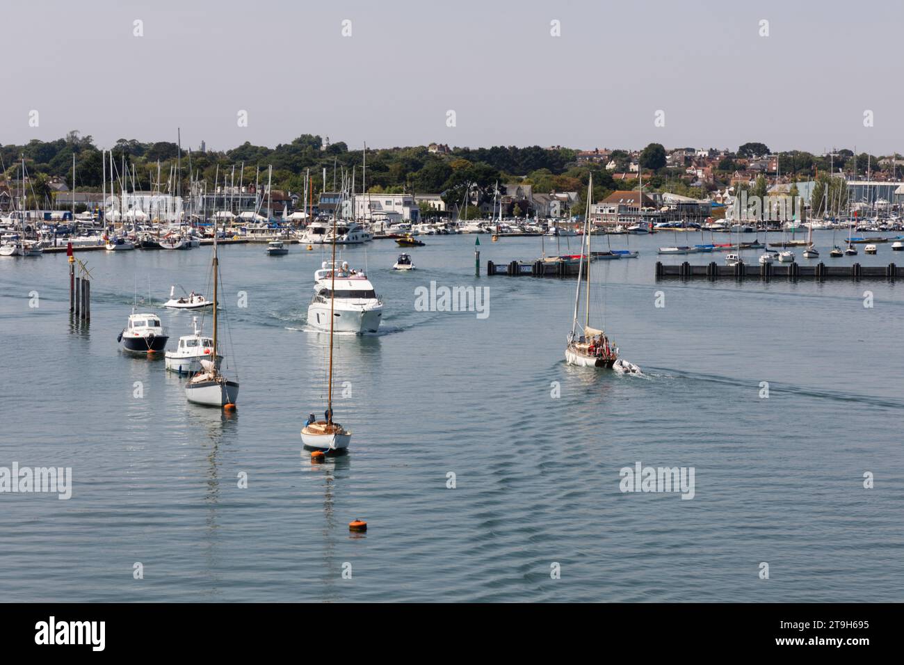 Lymington harbour on The Solent in Hampshire, United Kingdom Stock Photo