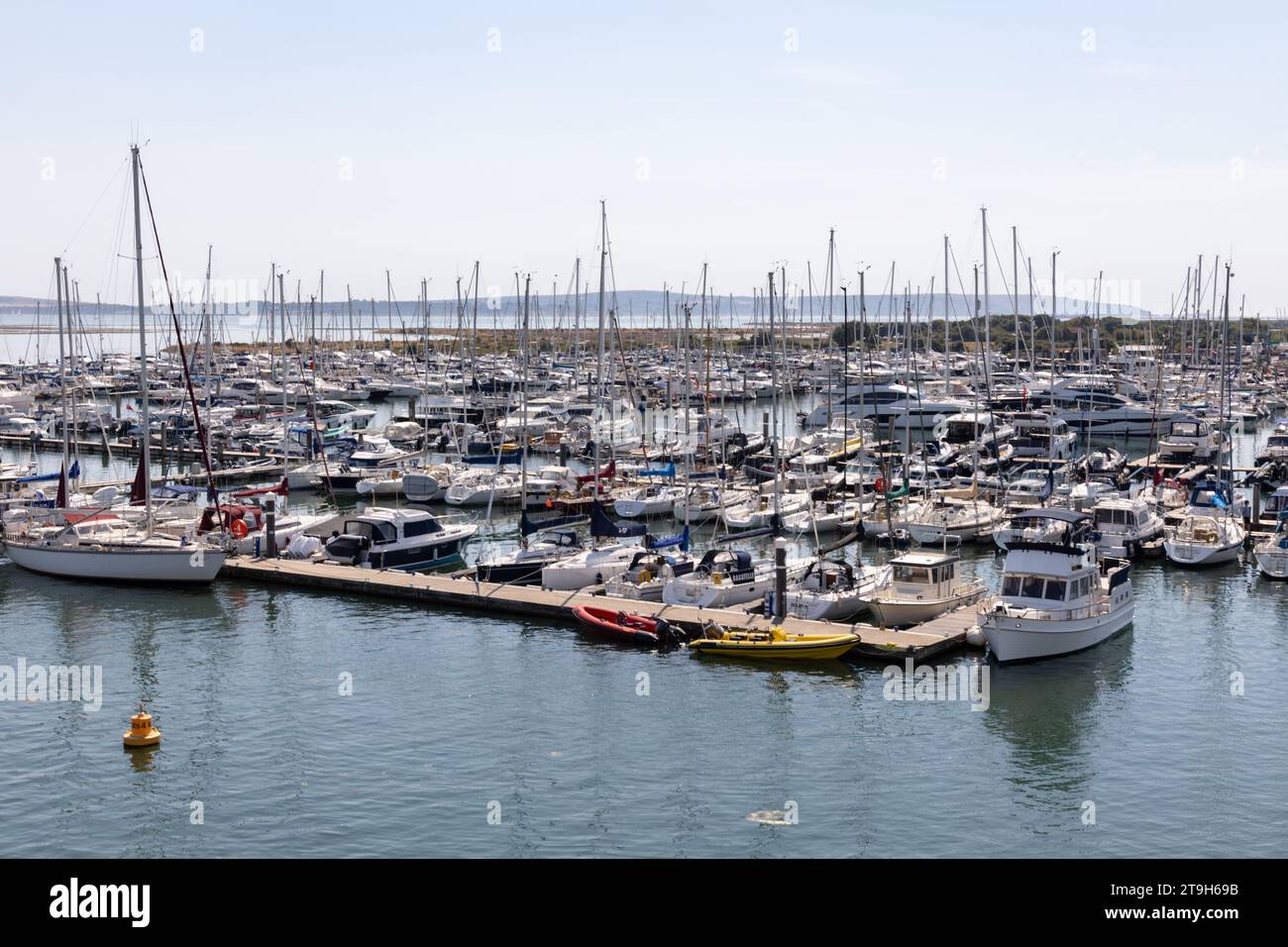 Lymington harbour on The Solent in Hampshire, United Kingdom Stock Photo