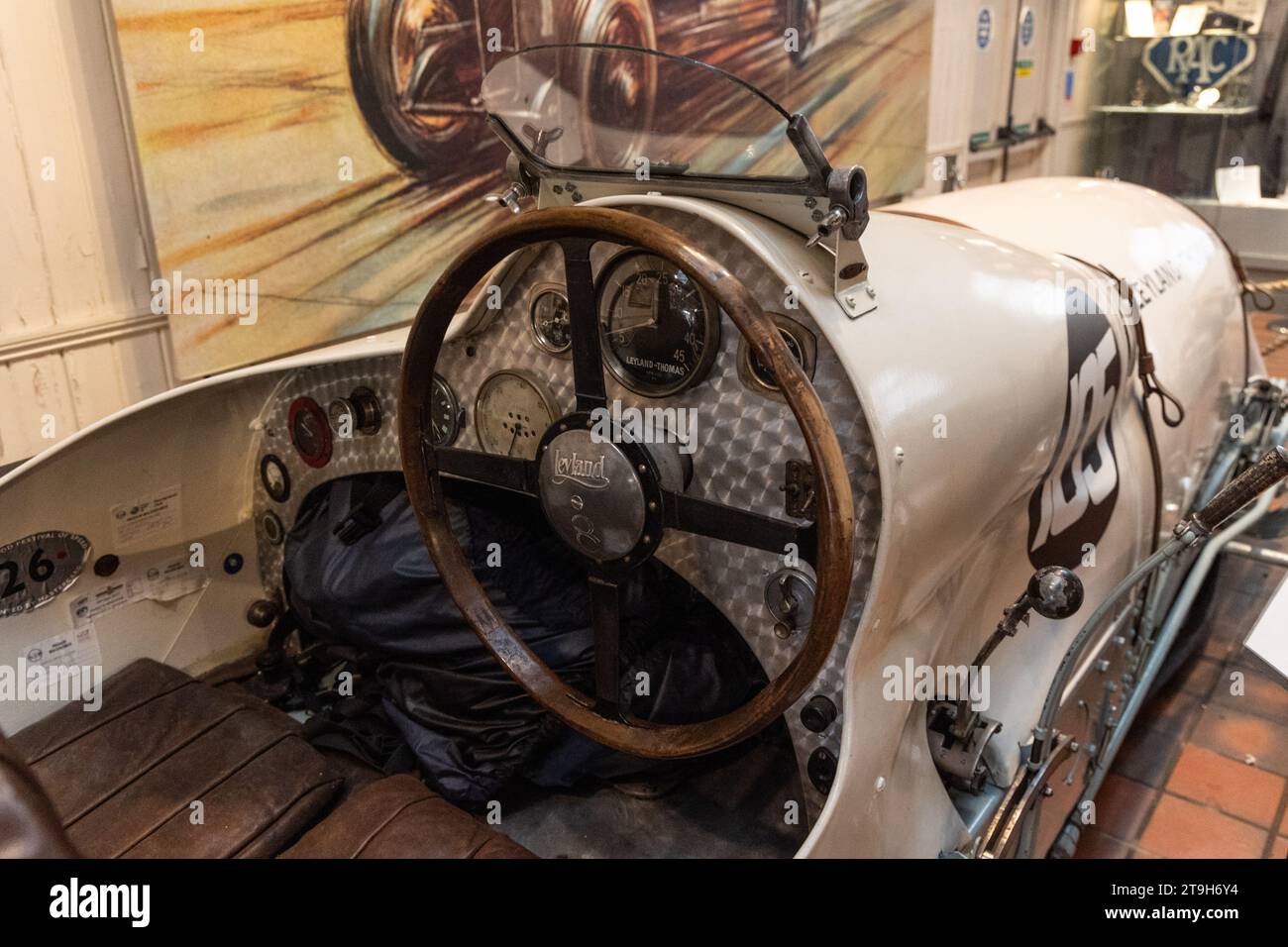 1922 Leyland Thomas Special recreation car at Brooklands museum, Weybridge, Surrey, UK Stock Photo