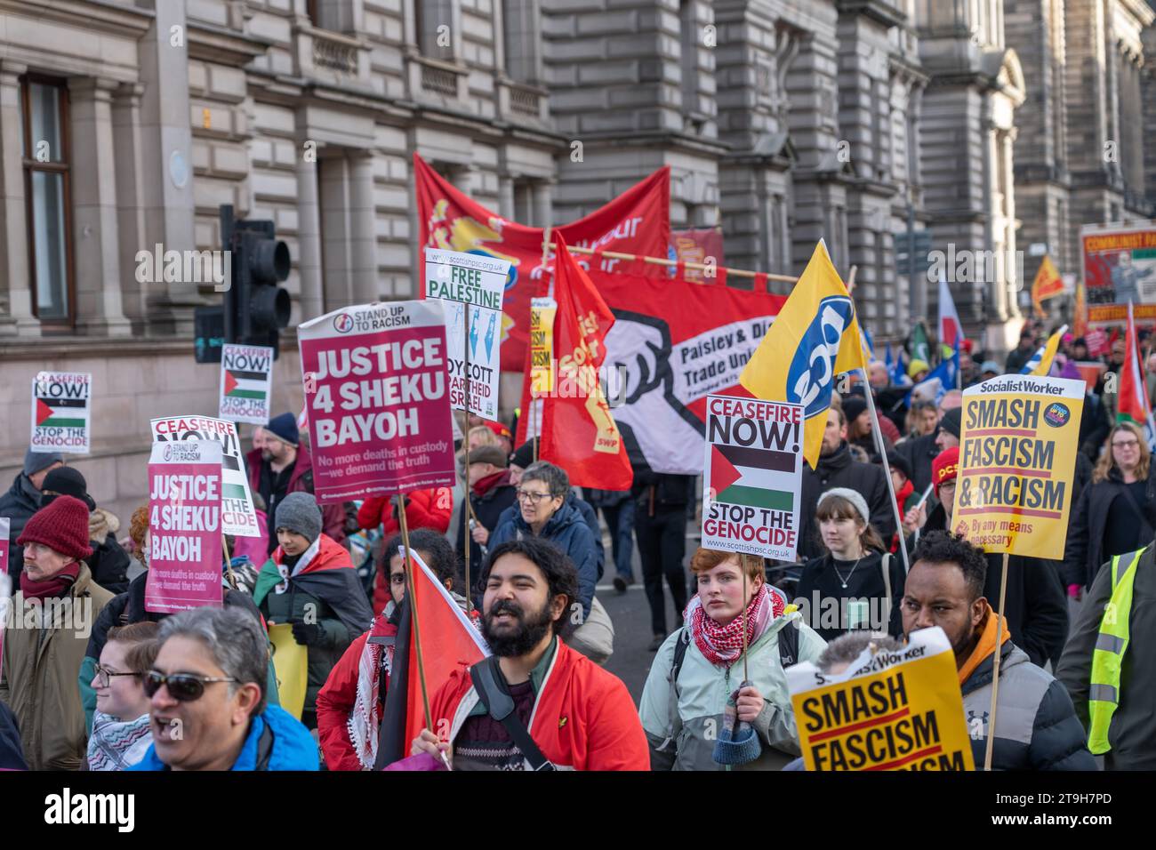 Glasgow, Scotland, UK. 25th Nov, 2023. The Scottish Trades Union