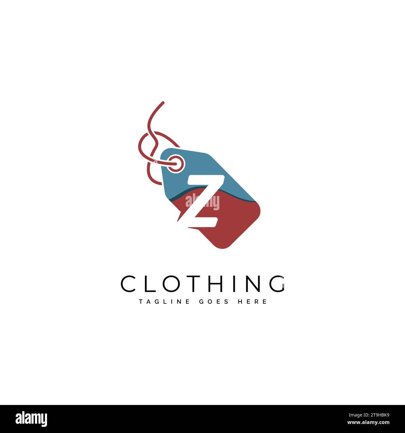 Shopping Tag Logo icon symbol with Letter Z. Alphabet Z Vector logo template Stock Vector