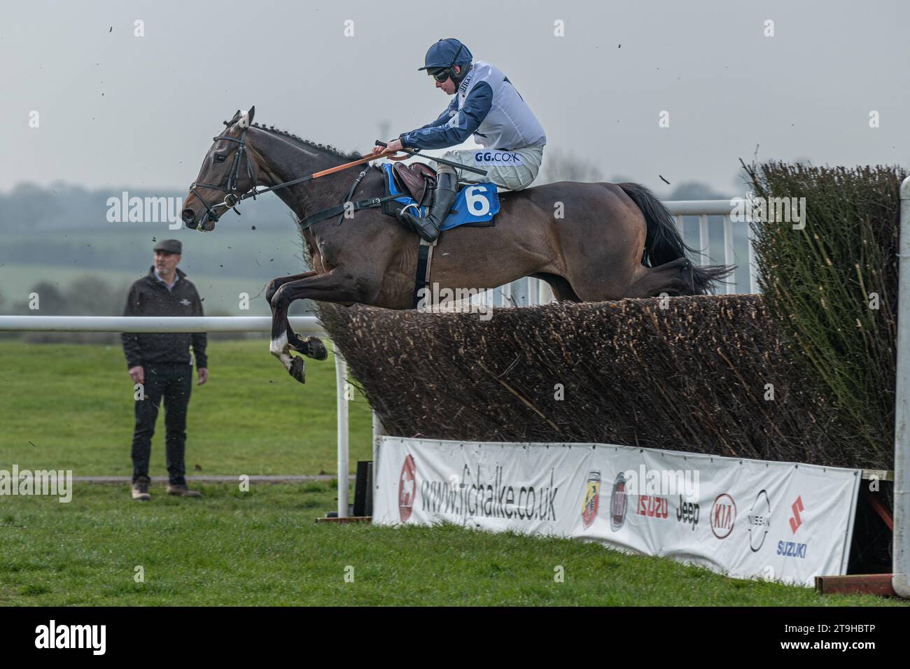 Clear On Top ridden by S Bowen at Wincanton Stock Photo