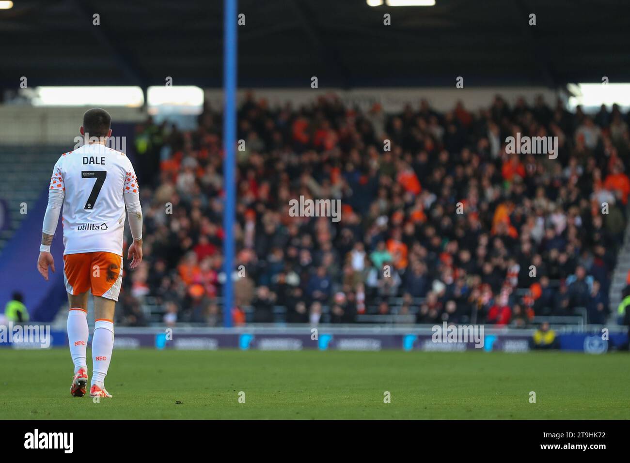 Owen Dale 7 of Blackpool during the Sky Bet League 1 match Portsmouth