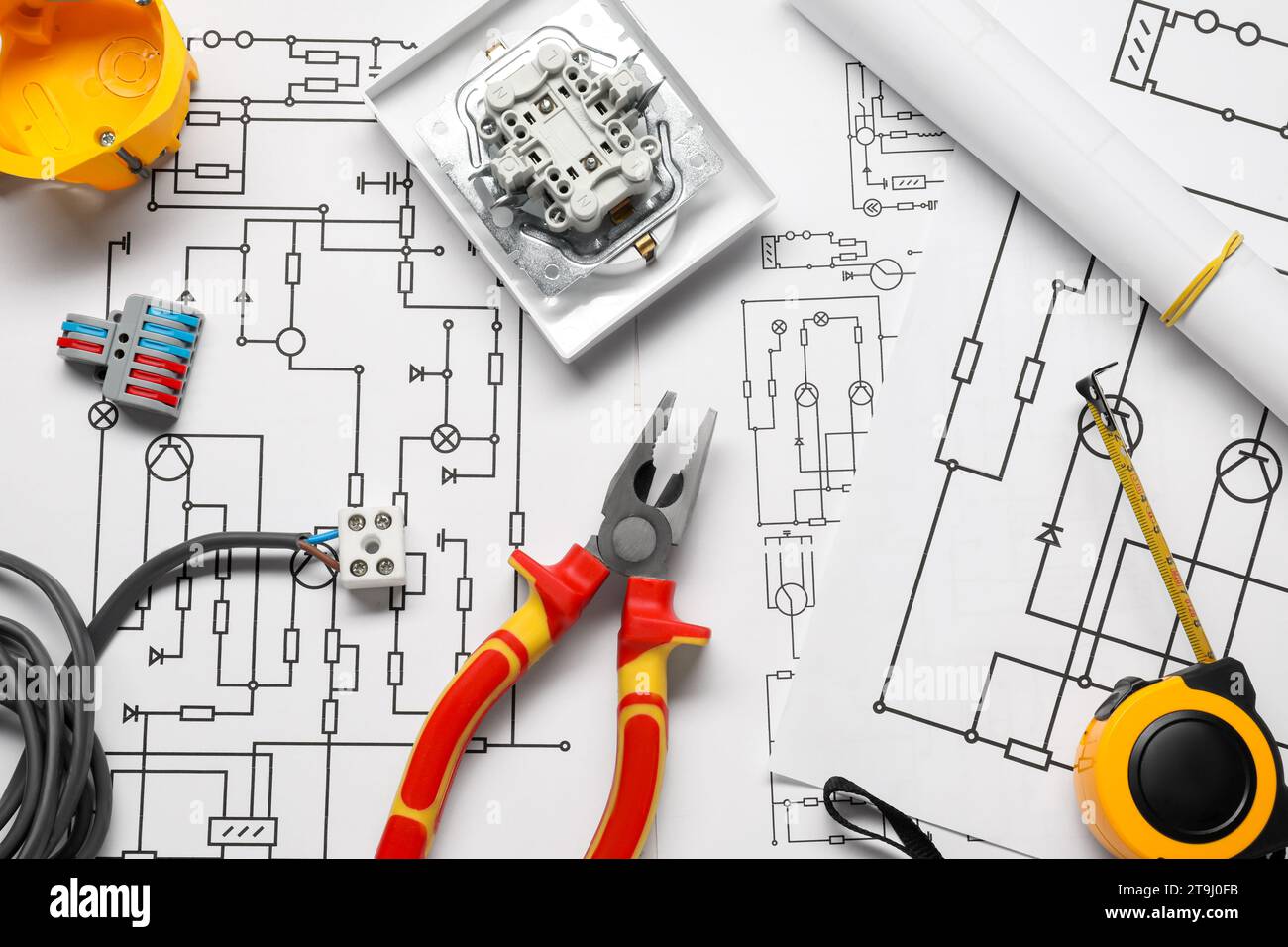 Wiring electric wiring diagrams hi-res stock photography and images - Alamy