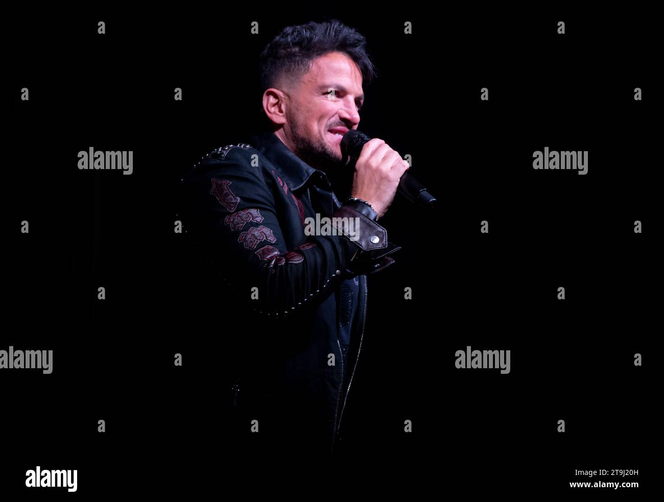 Peter Andre Performing in Redditch Town Centre, Worcestershire after