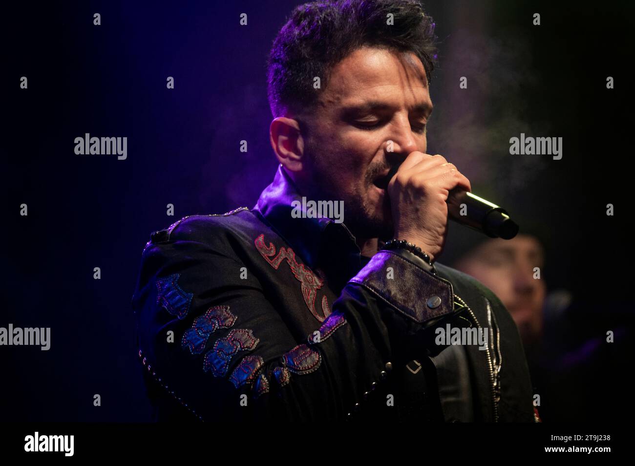 Peter Andre Performing in Redditch Town Centre, Worcestershire after