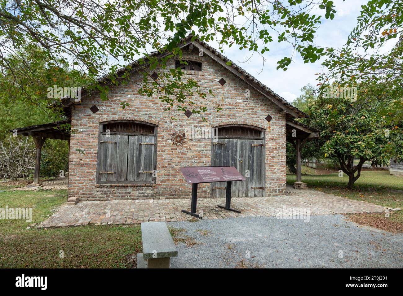 Vacherie, USA - October 27, 2023: old Blacksmith shop at Whitney Plantation in Vacherie, Texas. The plantation operated from operated from 1752-1975 a Stock Photo