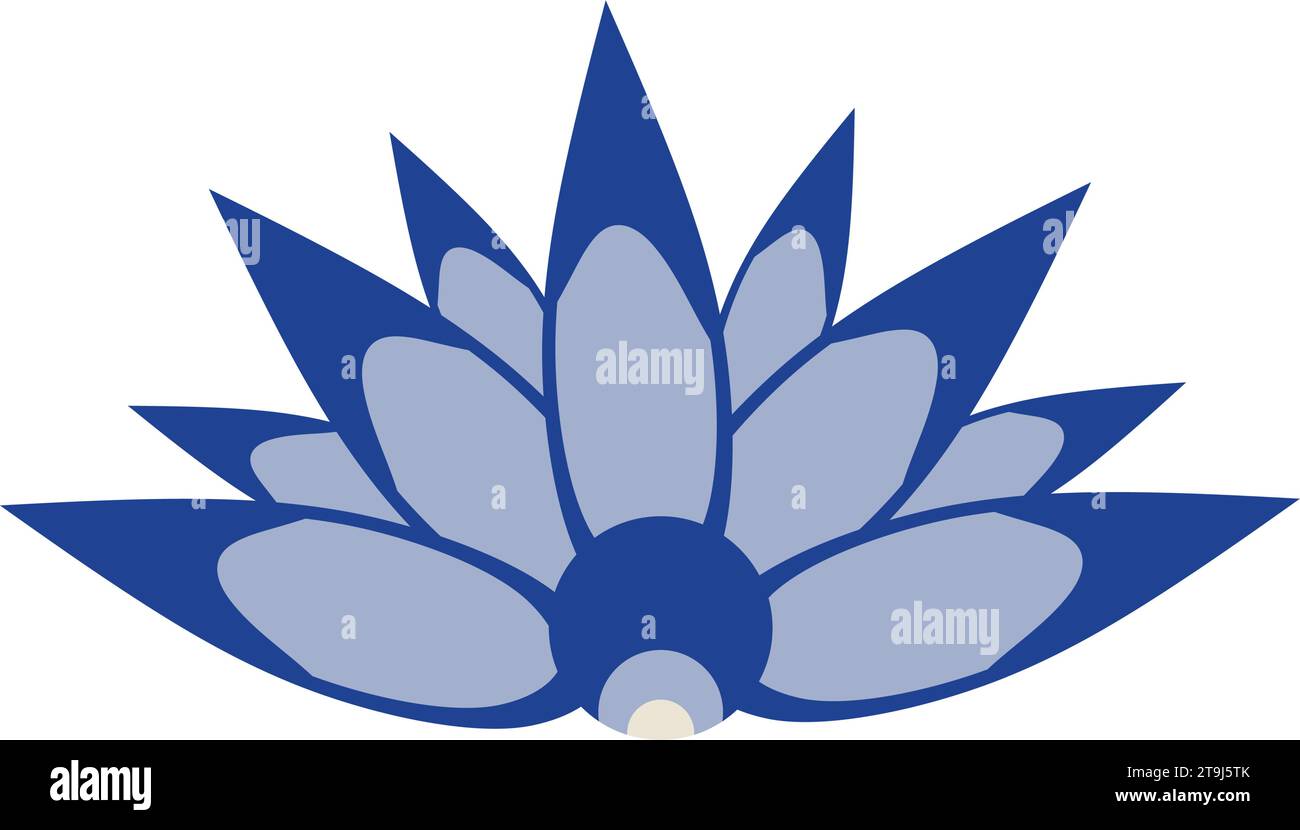 chinese porcelain blue lotus vector isolated Stock Vector Image & Art ...