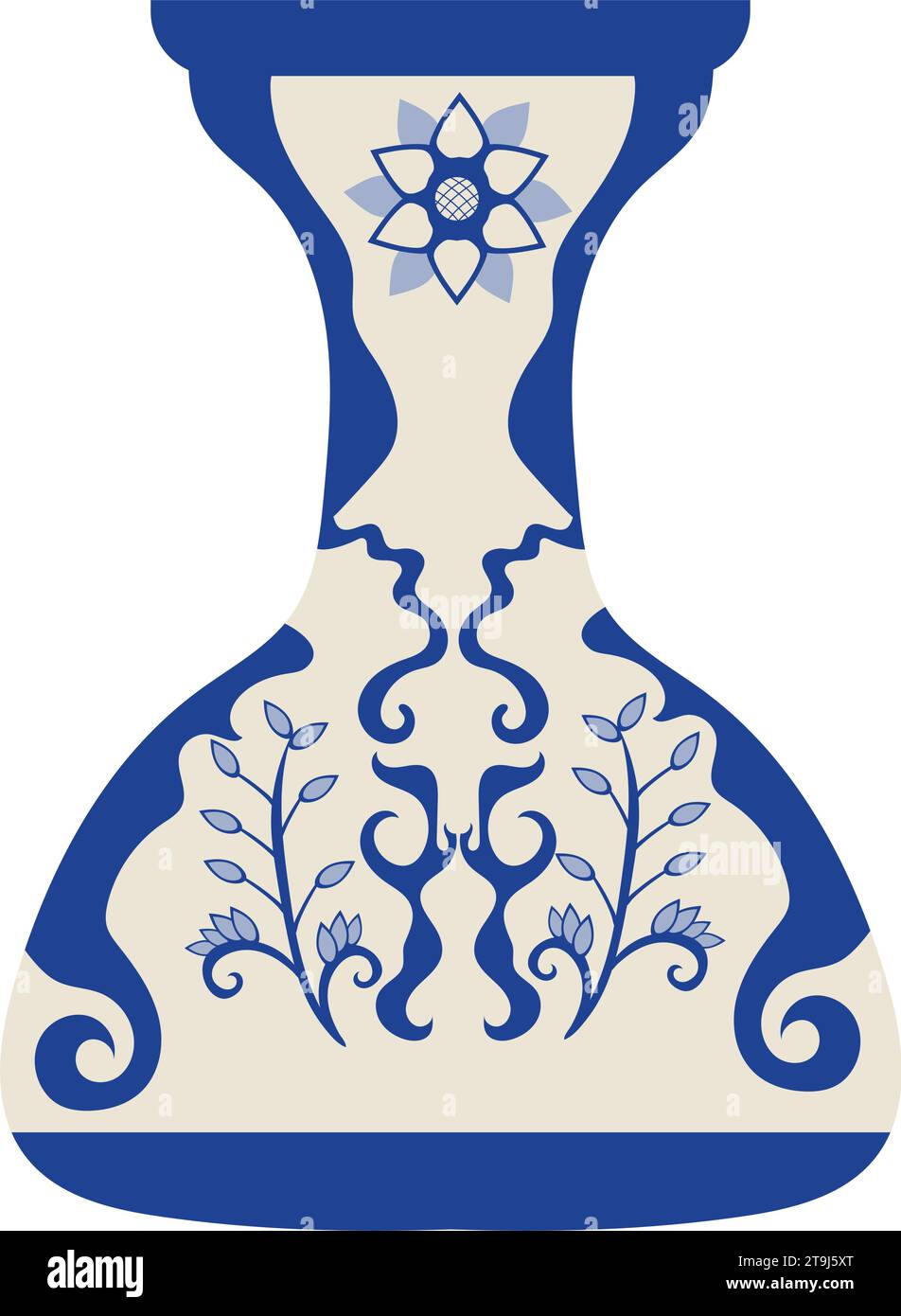 chinese porcelain blue and white vase vector isolated Stock Vector ...