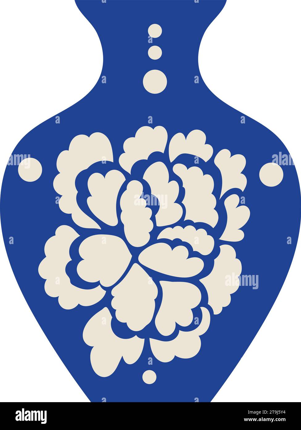 chinese porcelain blue and white pot vector isolated Stock Vector Image ...