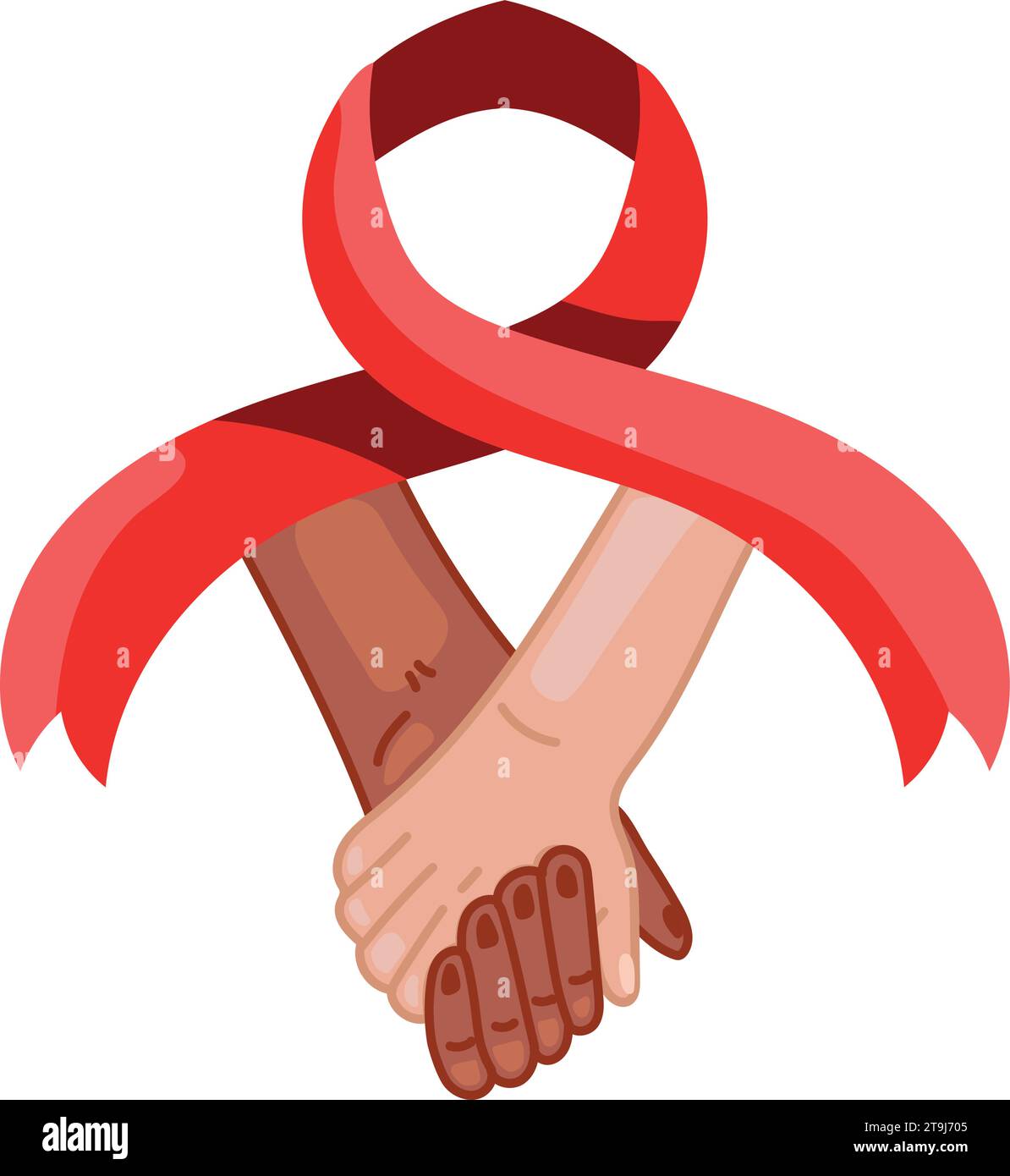 aids day hands and ribbon vector isolated Stock Vector Image & Art - Alamy