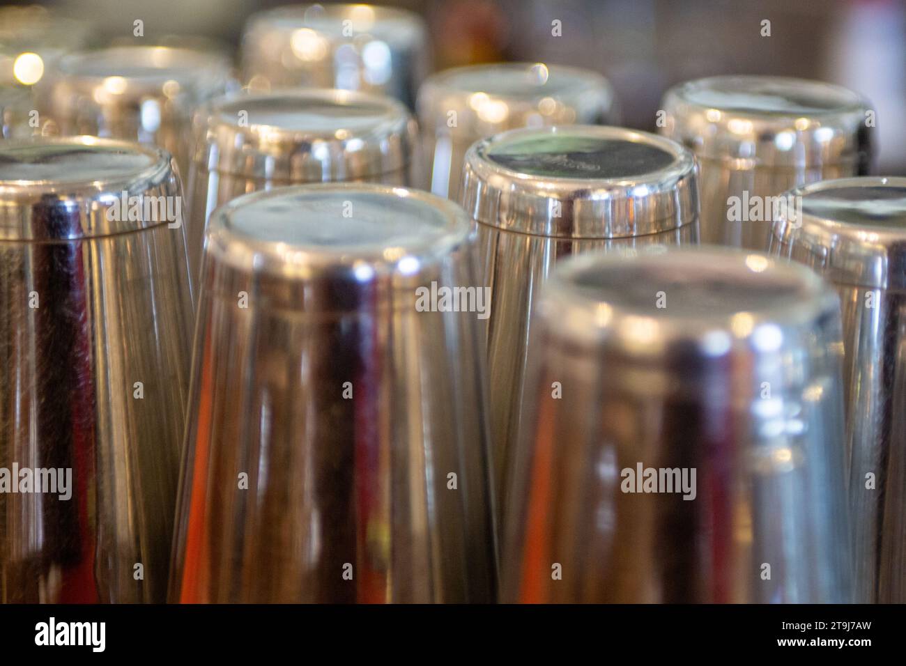 Group of Bar Mixers on a shelf Stock Photo Alamy