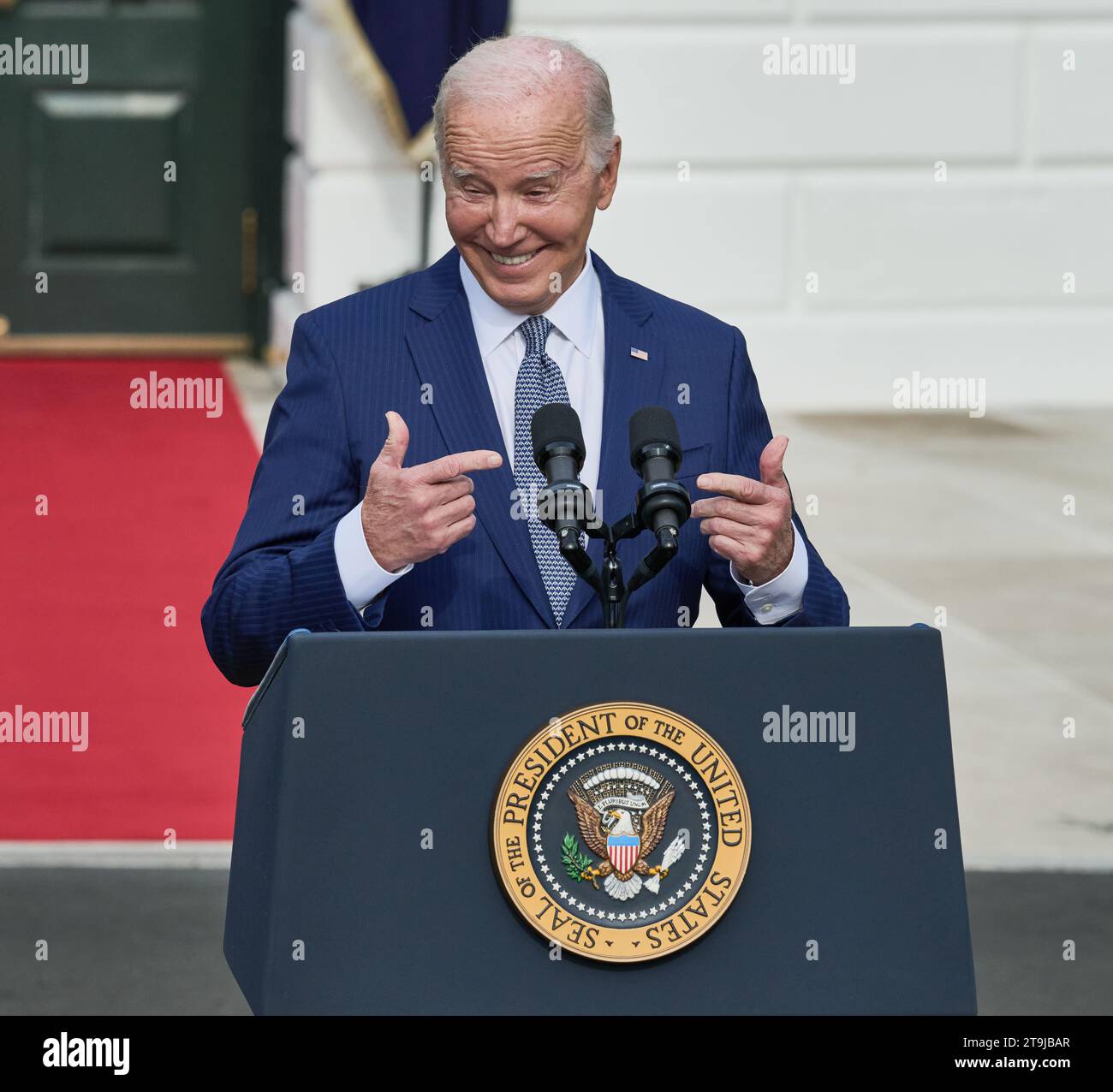 WASHINGTON, D.C., USA - NOVEMBER 20, 2023: President Joe Biden delivers ...