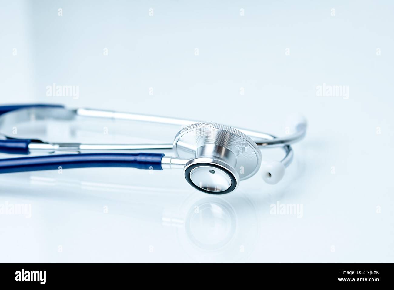 Stethoscope on health medical laboratory close up Stock Photo Alamy