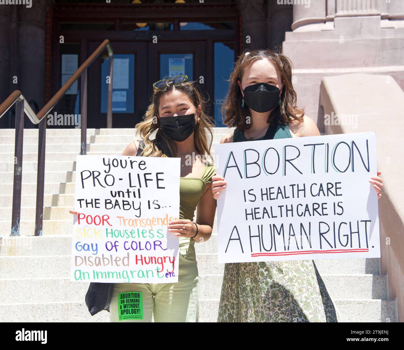 Removing Roe Alameda, CA - July 10, 2022: Participants at Youth Led rally at City ...