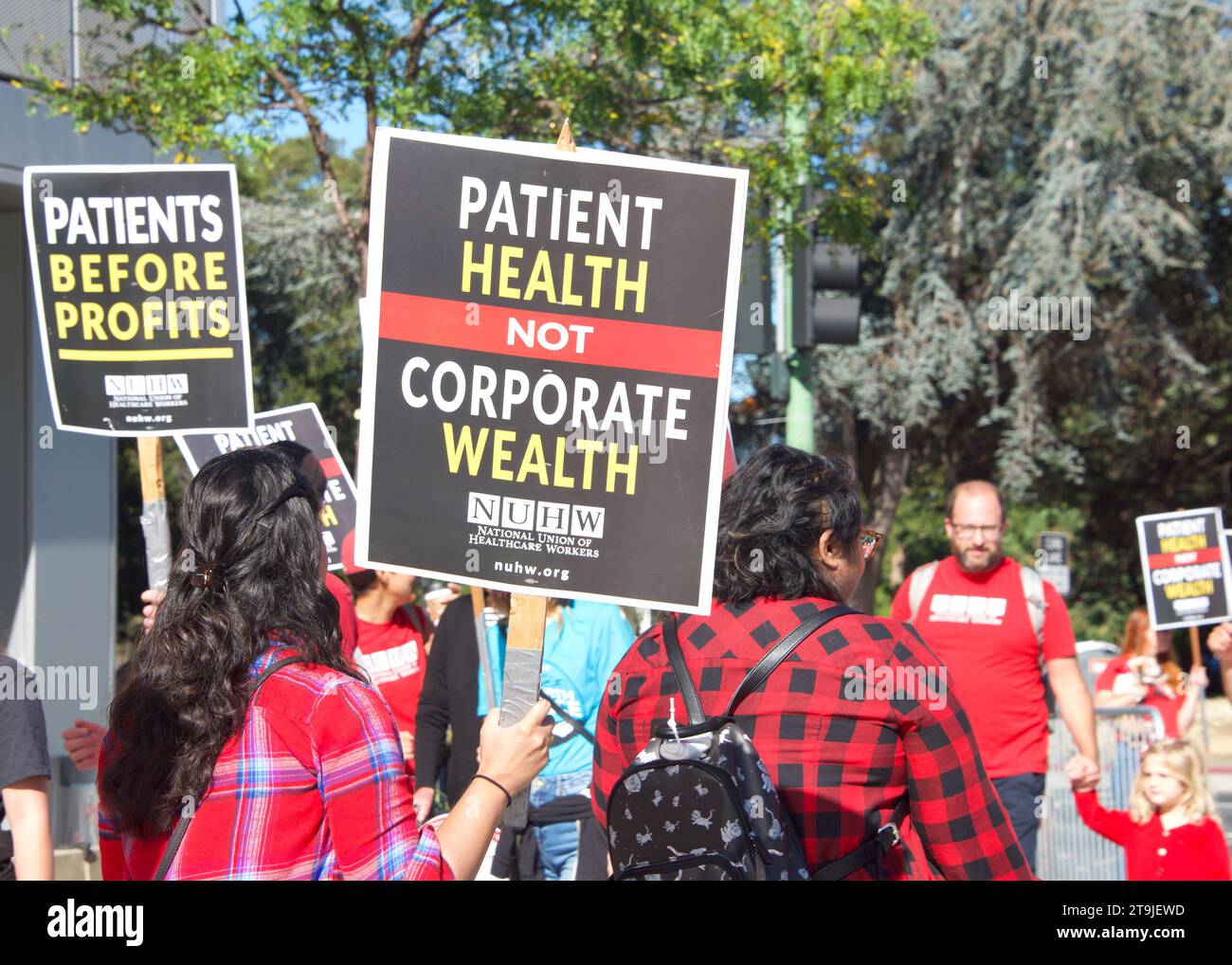 Oakland, CA August 22, 2022 Mental Health Care workers protesting