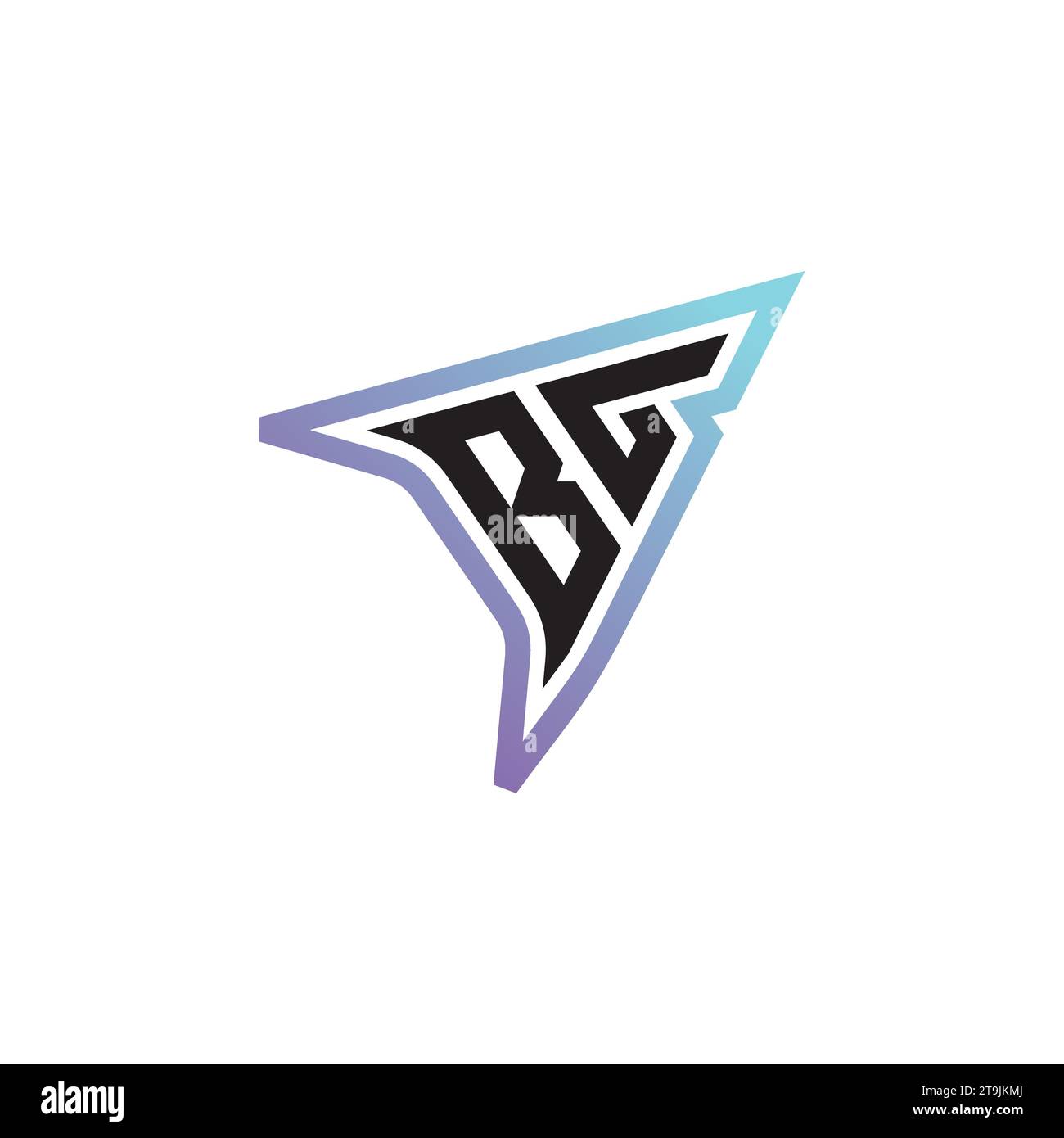 BG letter combination cool logo esport or gaming initial logo as a inspirational concept design Stock Vector