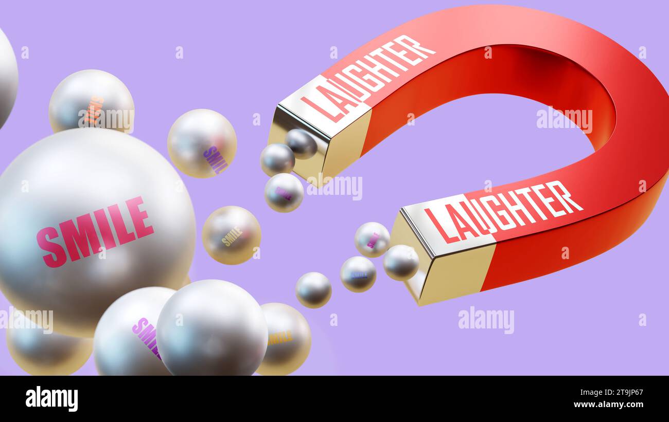 Laughter which brings Smile. A metaphor in which laughter