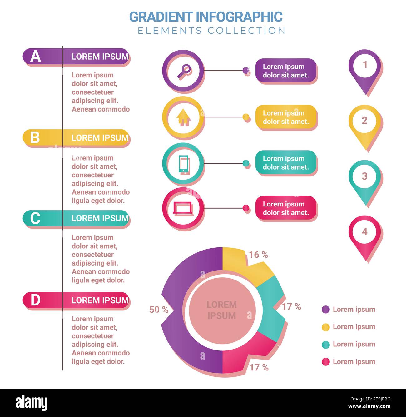 Infographic design vector and marketing icons can be used for workflow layout, diagram, annual report. Business concept with 3, 4, 5 and 6 step. Stock Vector