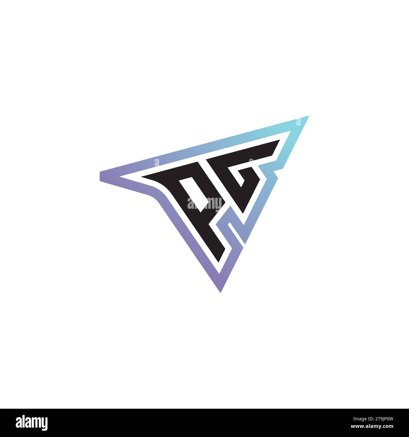 PG letter combination cool logo esport or gaming initial logo as a inspirational concept design Stock Vector