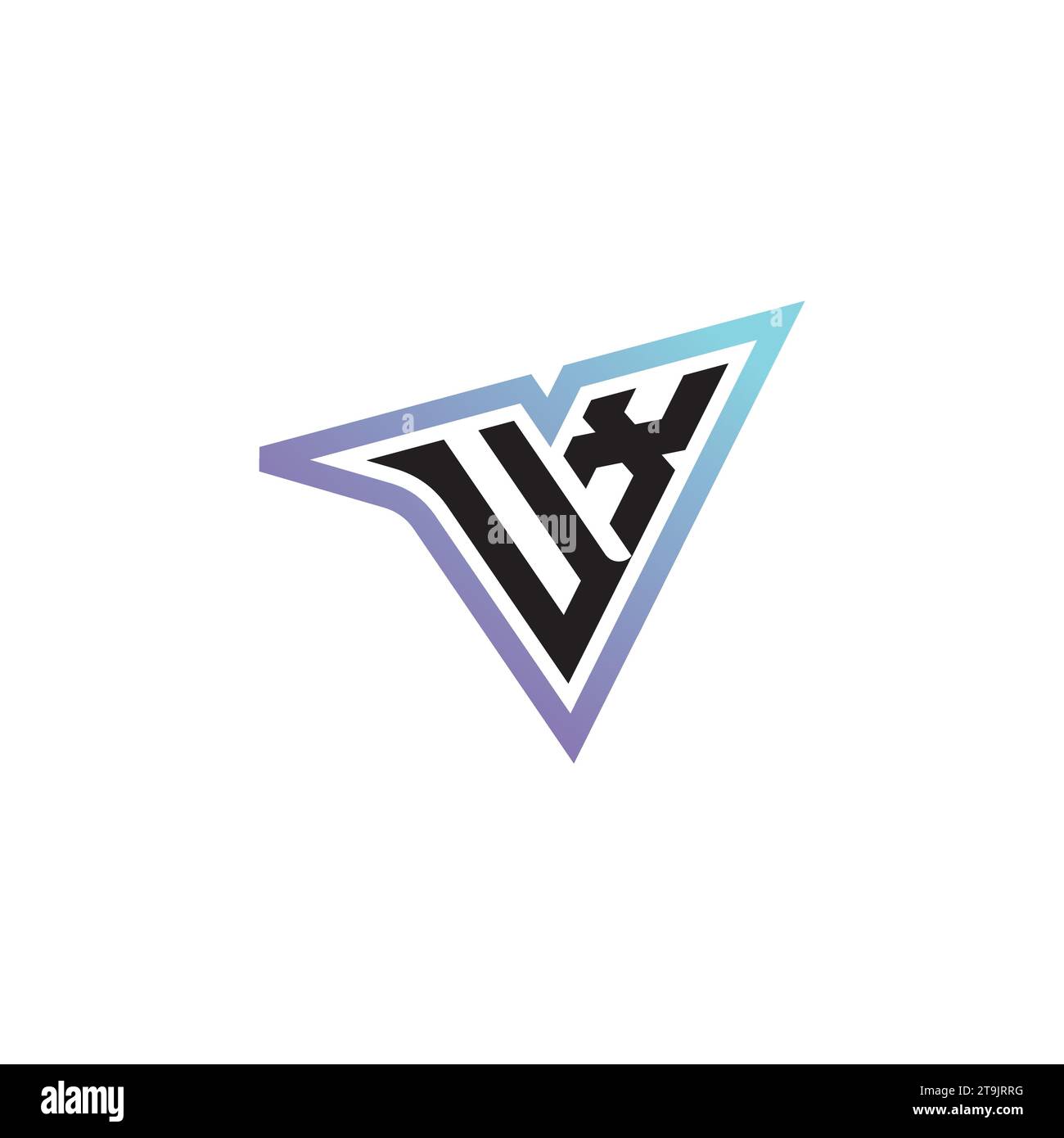 UX letter combination cool logo esport or gaming initial logo as a ...