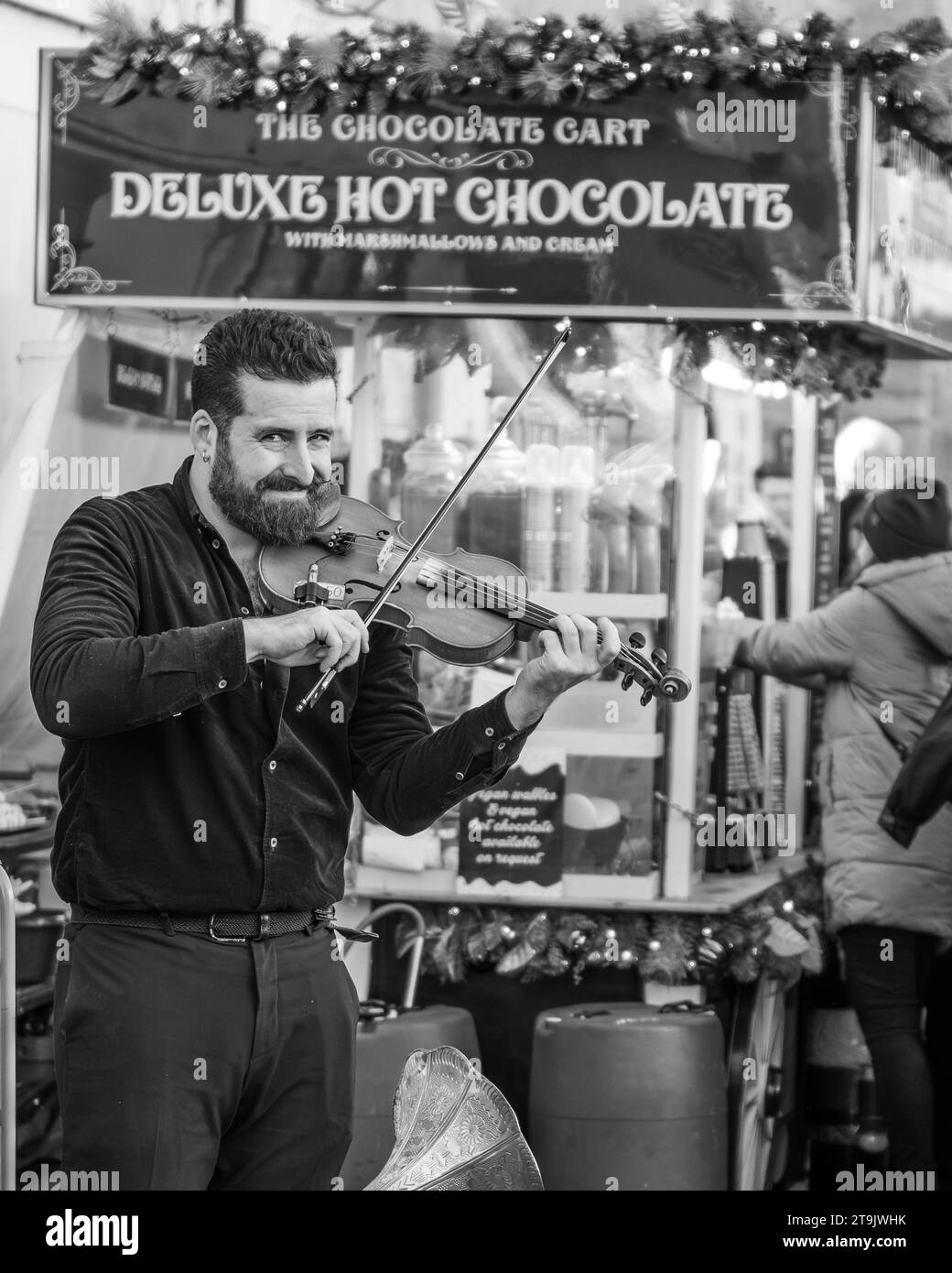 Street performer in Bath City centre Stock Photo