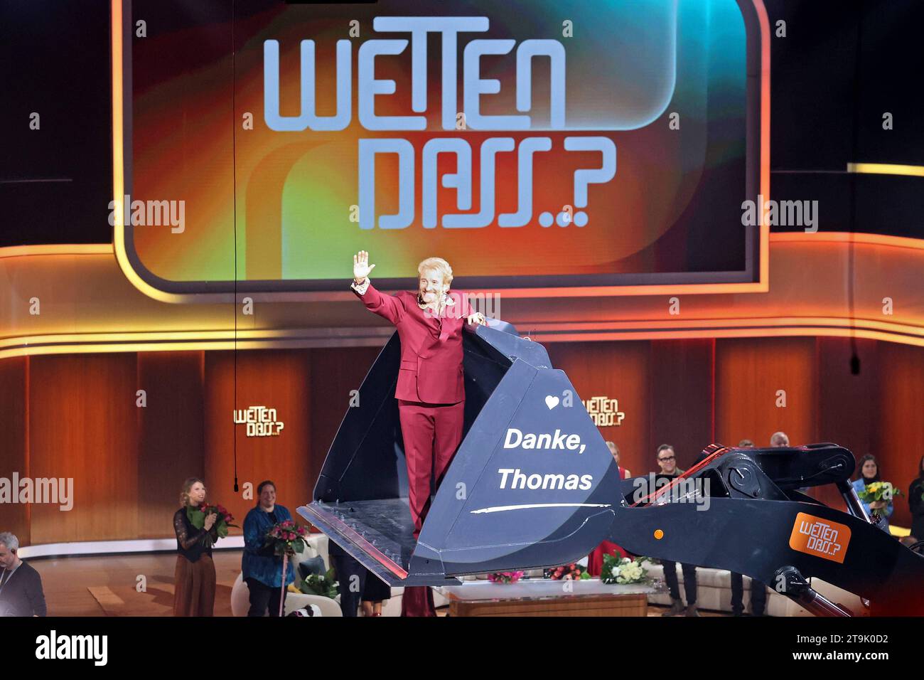 ZDF Wetten, dass. Fernsehmoderator Thomas Gottschalk während letzten