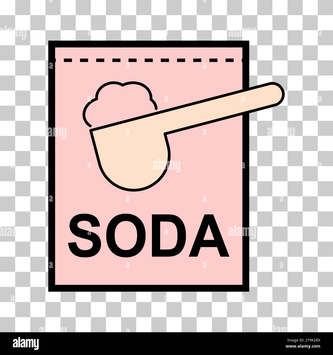 Baking soda ingredient icon, cook food design symbol, bakery product ...