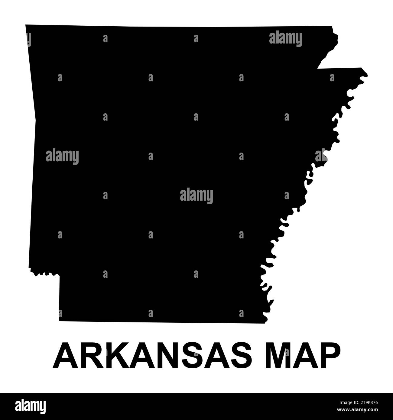 Arkansas map shape, united states of america. Flat concept icon symbol vector illustration . Stock Vector
