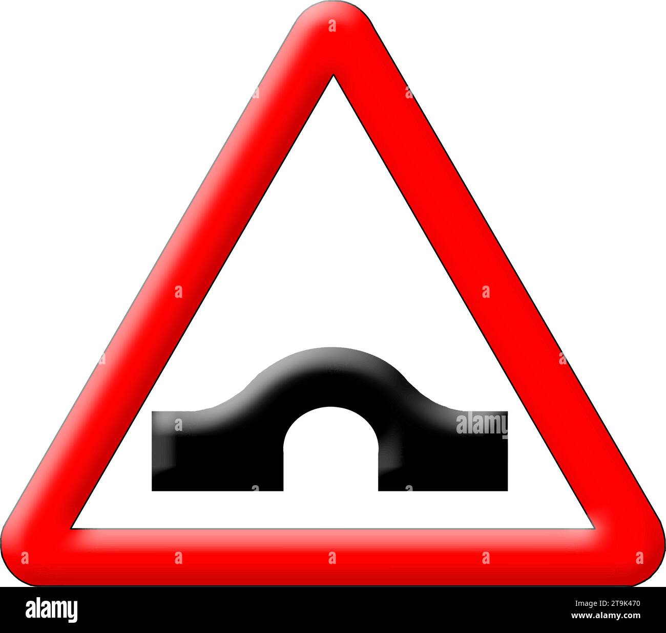 Hump bridge traffic sign vector illustration Stock Vector Image & Art