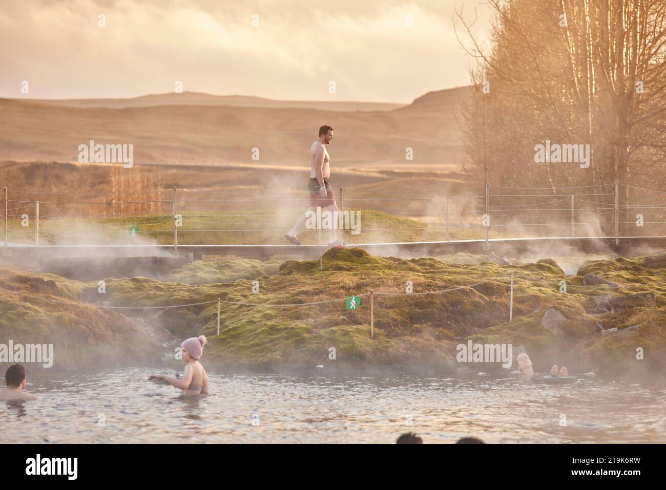 Iceland The Secret Lagoon, known locally as Gamla Laugin, is the oldest