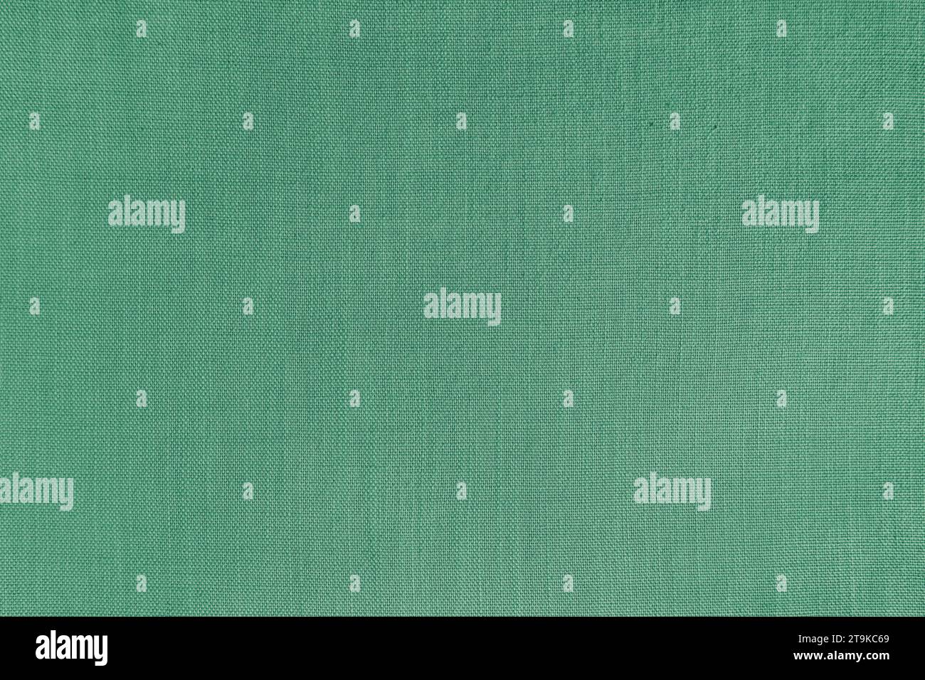 Texture background of green linen fabric. Textile structure, cloth ...