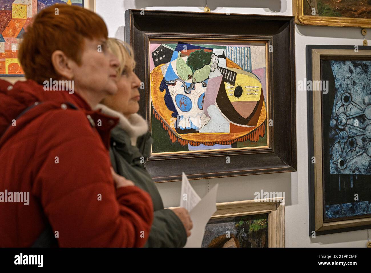 Prague, Czech Republic. 25th Nov, 2023. Oil painting Still Life with