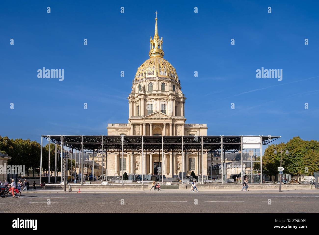 Paris, France - October 8, 2023 : The Hôtel des Invalides, the house of invalids, a museum of the military in Paris France Stock Photo