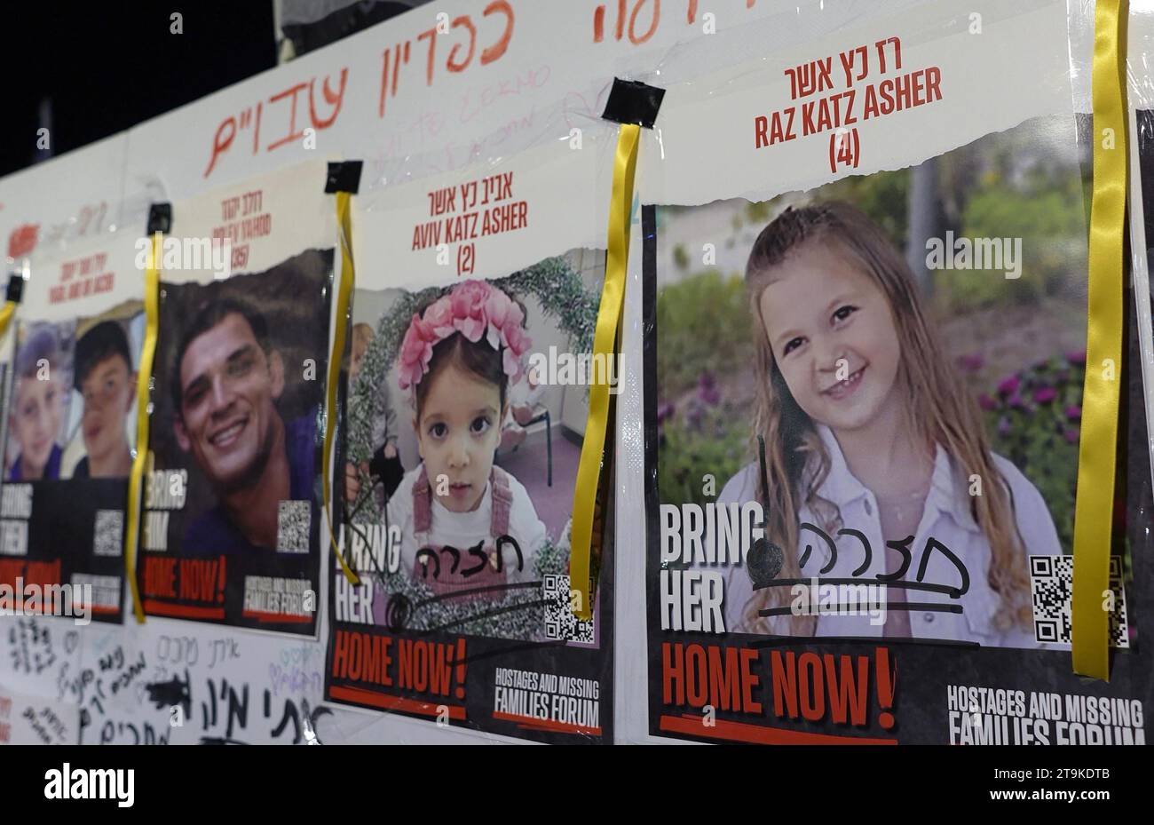 The word 'Returned" is written on a poster bearing the photo of young