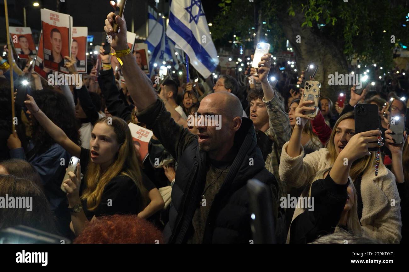 Israelis take part in a rally attended by tens of thousands of people ...