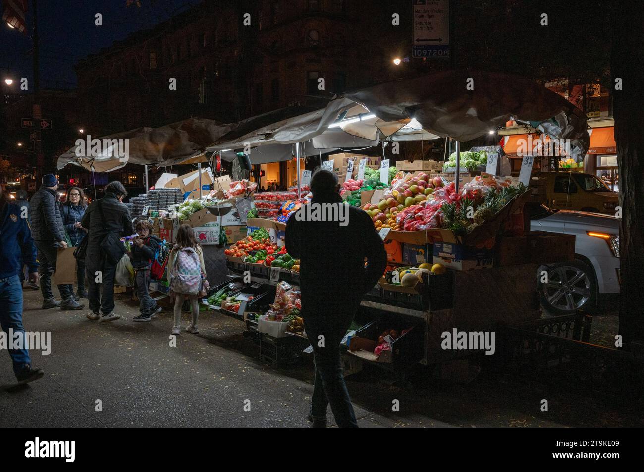 night market on a new-york city street Stock Photo