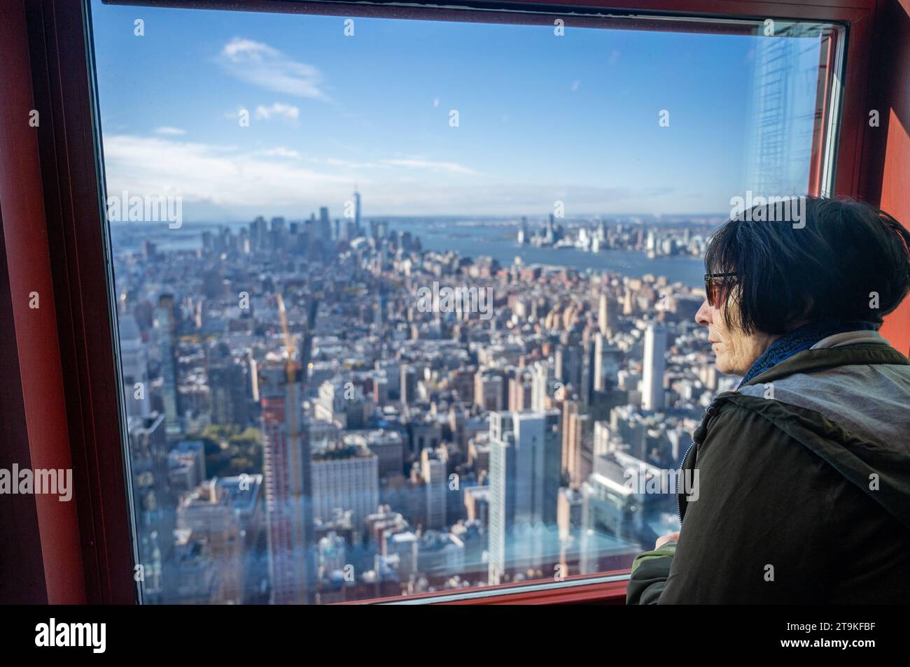 woman discovering the country of new york Stock Photo