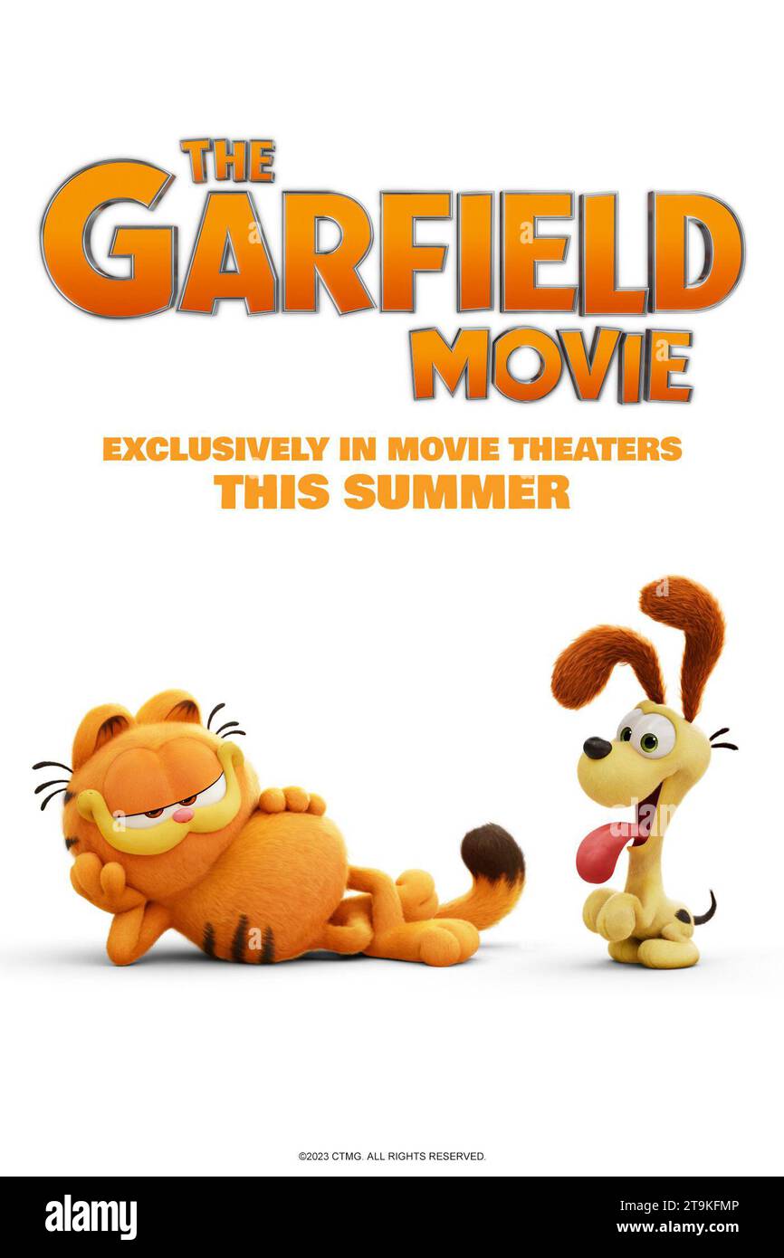 The Garfield Movie poster  Garfield & Odie Stock Photo