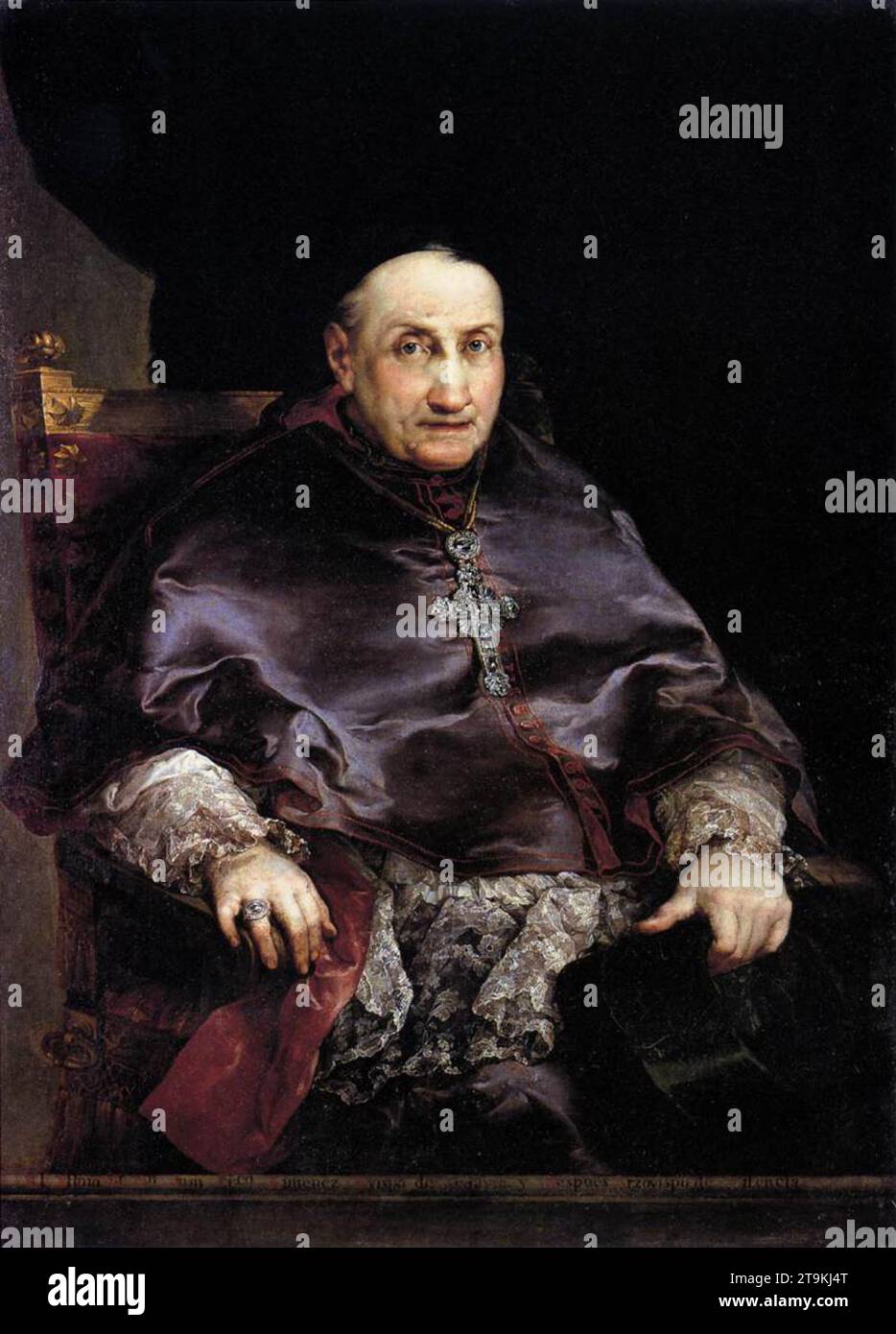 Portrait of Don Juan Francisco Ximénez del Rio, Archbishop of Valencia 1799-1800 by Vicente Lopez Y Portana Stock Photo