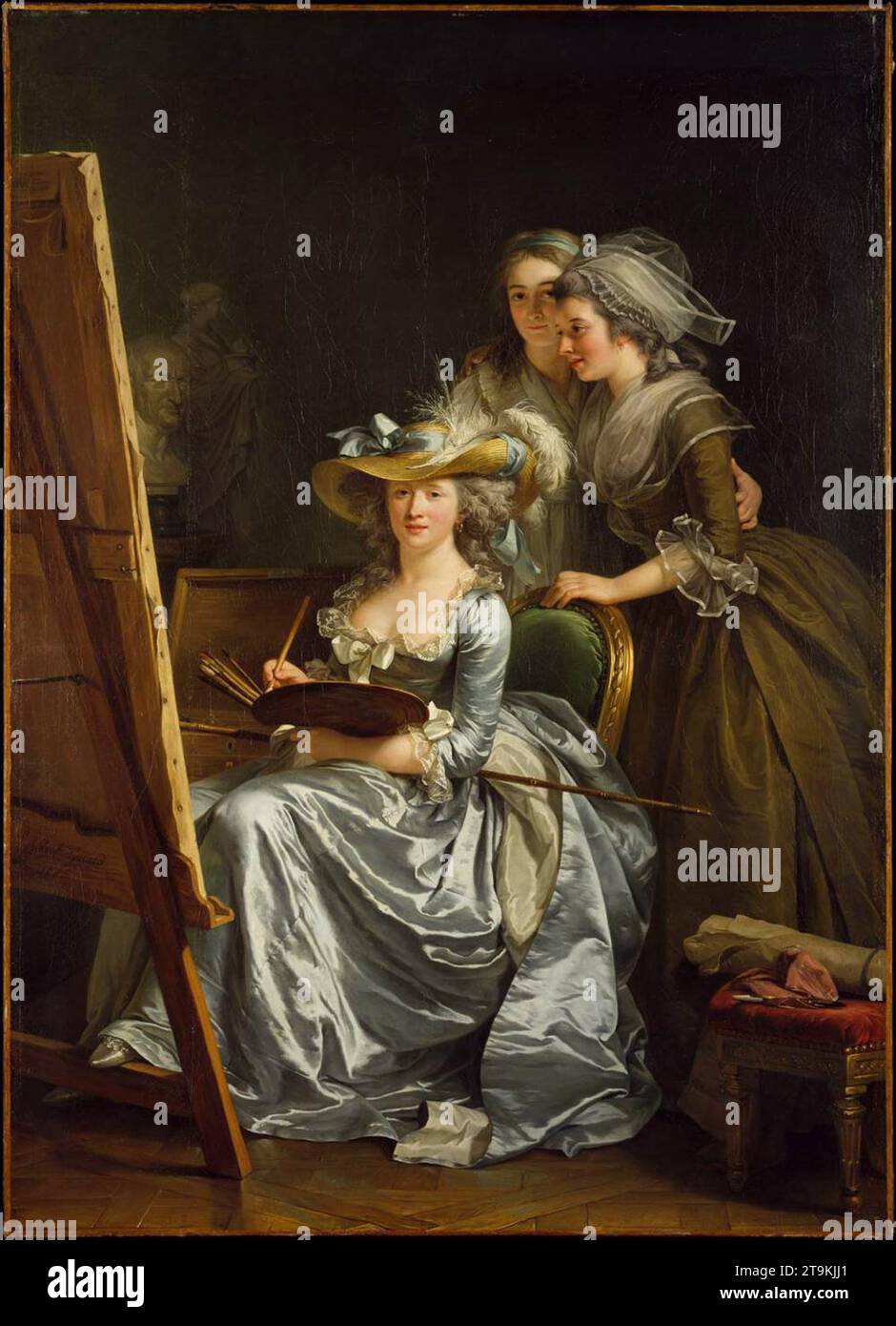 Self-portrait with Two Pupils, 1785, Oil on canvas, 210,8 x 151,1